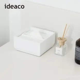 【日本ideaco】方形下降式沉蓋磨石餐巾紙盒(下壓式 抽取 衛生紙 方型 天然 碳酸鈣)