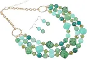[LIFKOME] Fashionable Women's Necklace Earring Set Creative Danglers Lightweight Stylish for Events