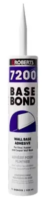 ROBERTS Base Bond Wall Base Adhesive For Vinyl, Rubber & Carpet Wall Base 11 oz.