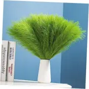 Faux Pampas Grass Decor - 10 Stems 17.7" Artificial Pampas Grass Grass Green