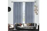 Damask Pinch Pleat Blockout Curtains Dove