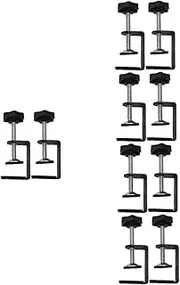 LOORGVEL 5sets Rattan Furniture Clips Rattan Wicker Chair Clamps Automatic Curtain Opener Dual Monitor Rattan Furniture Clamps Blinds Wicker Furniture Clips Patio Film Black Aluminum 2pcs*5