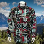 NWT Columbia Steens Mountain Aztec Geometric Design Full Zip Fleece Jacket XXL