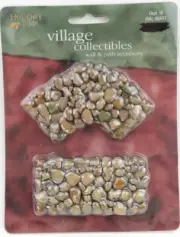 Holiday Time Christmas Village Resin Accessory Collectibles 2 PC PEBBLE PATHWAY