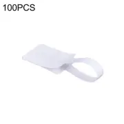 100x White Square Head Price Label Tags with Hanging String Jewelry Stationery n