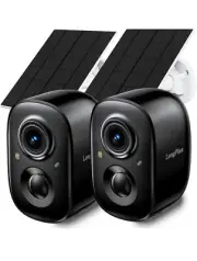 Solar Security Camera Wireless Outdoor W/Solar Panels AI Detection Color Night V