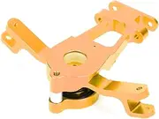 RC Car Steering Assembly,Aluminum Alloy Bell Crank Steering Assembly Replacement Parts for 1/10 RC Car (Gold)