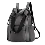 Women Multifunction Casual Backpack Crossbody Bag Grey