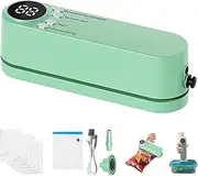 Easilyous Vacuum Sealer, 3 in 1 Cordless Mini Vacuum Sealer, 2025 New Portable Mini Wireless sealer Machine, Three Speed Temperature Control for Dry/Moist Storage (Green)
