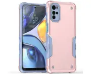 Heavy Duty Shockproof Full Body Protection Case for Moto G22 Rog -Rose Gold