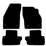 FITS VOLVO C70 MANUAL 2006 TO 2013 TAILORED BLACK CAR FLOOR MATS SET (8 CLIPS)
