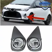 Front Fog Light Lamp w/Black Cover+Wiring+Switch kits For 2015-2016 Toyota Yaris (for: Toyota)