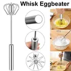 Whisk Semi Automatic Stainless Hand Push Egg Beater Milk Whip Mixer Kitchen Tool