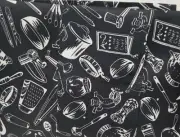 Fabric Kitchen Apron approx. 25"x33",KITCHEN ITEMS & ACCESSORIES ON BLACK,Gallus