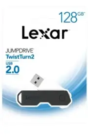 NEW Lexar 128GB USB Flash Drive USB 2.0 Brand New TwistTurn2 Jump Drive