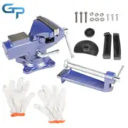 Bench Vise for Workbench 3.2" Multi-Functional Portable 360° Swivel Base