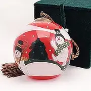 Snowman Yeti on Duty – Handcrafted Inside-Painted LiBien Glass Artwork, Cozy Home & Office Collectible