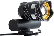 DECOMELODY Mountain Bike Headlight Night Light for Cycling Mounts for Handlebars and Helmets Versatile Use as Flashlight Safe Night Riding Equipment Black
