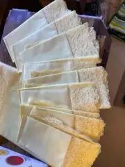 vintage 1970s yellow table linens lace 50 x 70 in table cloth/8 napkins