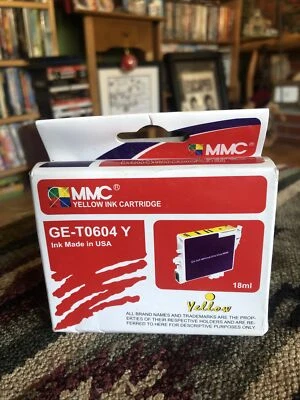 New ~ MMC Yellow Ink Cartridge GE-T0604 Y 18ml Fast Free Shipping And Tracking!!