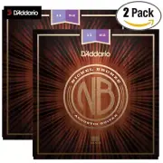 2-PACK D'Addrio NB1152 Nickel Bronze Acoustic Guitar Strings Extra Light 11-52