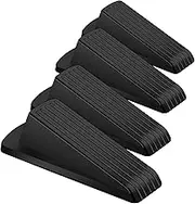 Door Stoppers, 4 Pack Premium Rubber Door Stoppers for Bottom of Door Security Rubber, Door Stopper Wedge for Carpet Heavy Duty Door