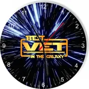 Best Vet in the Star Galaxy Space Kitchen Living room Wall Clock