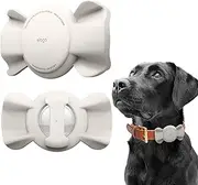 elago Pet Collar Ribbon Case Compatible with Apple AirTag, Cute Designed Holder for Dog Cat Collar Loop Harness, Premium Silicone Protective Cover [Tracking Device Not Included] (Stone)