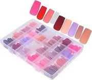 minkissy 1 Box Frosted Fake Nails Nail Coffin Hat Cymbals Nail Art Fake Nails Glossy Fake Nails Makeup Remover Pads Toggle Switch Artificial Coffin Muslin Slippers Doll House Abs