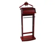 Proman Products Excalibur Wardrobe Wood Valet Stand with Storage Compartment