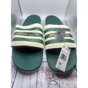 Adidas Adilette Comfort Slides Sandals Striped Green Size 18 Mens