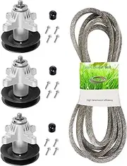 54" Rebuild Kit with Spindles Belt Fits for Cub Cadet SLT 1554 SLTX 1054, Spindle Replaces MTD 618-04126, 918-014126, 918-04125,Pulleys 756-04129, Deck Belt 754-0642 954-0642 112-0933