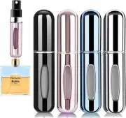 4Pcs Perfume Bottle,Refillable Perfume Atomizer Bottle, 5Ml Mini Separate Perfum