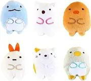 Catnip Toys for Cats | Set of 6 Cute Plush Cat Chew Toys,Soft Interactive Entertaining Dolls with Squeaky Bell for Indoor Play and Boredom