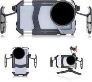 Universal Phone Cage, Smartphone Video Rig Kit with Dual Handle, ND Filter, Tripod Mount, Aluminum Alloy Phone Stabilizer for Video Recording, 1/4 inch Screw Hole