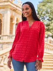 Sosandar Red Sequin Top (C07749) | $113