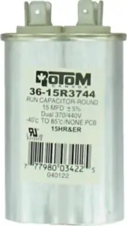 Rotom Canada 36-15R3744 Run Capacitor-Round 370/440V