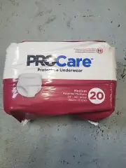 Procare Protective underwear pullup moderate to maxium absorbency Medium 20 Pack