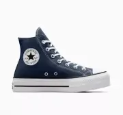 New Converse Navy Blue Lift Chuck Taylor All Star Hi Top Platform Womens Sneaker