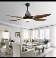 Sofucor 54 Inch Ceiling Fan with Lights Hand-Remote Control 54 inch, Grey