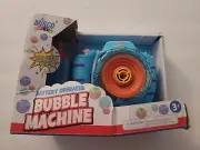 Misco Kids Light Teal Blue Orange Camera Battery Operated Bubble Blower Machine
