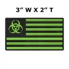 BIOHAZARD SYMBOL embroidered Hook PATCH BLACK WARNING LOGO ZOMBIE APOCALYPSE