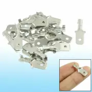 A●20 x Silver Tone Tone Crimp Terminal 4.8mm Male Spade Connectors