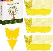 60 PCS Sticky Traps, Fruit Fly and Gnat Sticky Bug Trap, Yellow Dual-Sided Stick