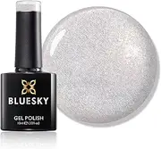 Bluesky Snow White Gel Nail Polish 10 ml, Silver Glitter