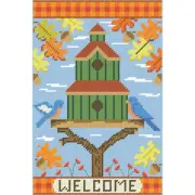 Herrschners® Autumn Chill Porch Flag - November Plastic Canvas
