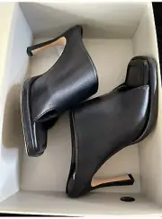 Tony Bianco Black Leather Heels 6.5