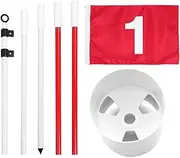 Golf Putting Green Flag and Hole Cup Golf Flag Hole Cup Set, Golf Flag Rod
