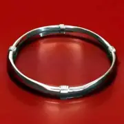 Erick's Sterling Silver Bangle Knots Bracelet Taxco.925. size 7.8 inch.