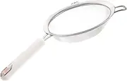 LAPYAPPE Reusable Kitchen Colander Spoon Heat Resistant Straining Ladle for Flour Sugar Lightweight and Portable Cooking Sieve Household Filtering Tool
